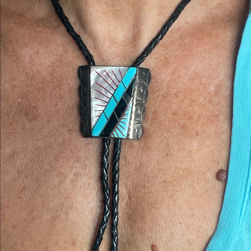 native American Indian Zuni Bolo tie